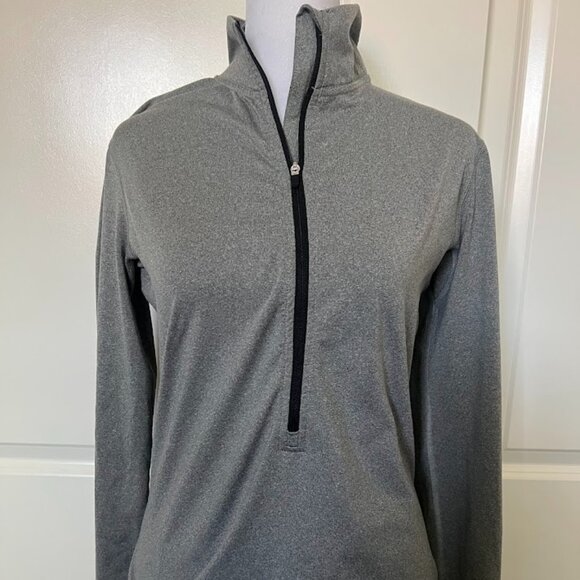 Nike Pro Gray Pullover 1/4 Zip Fitted Dri-Fit Jacket Size Medium - Picture 1 of 9